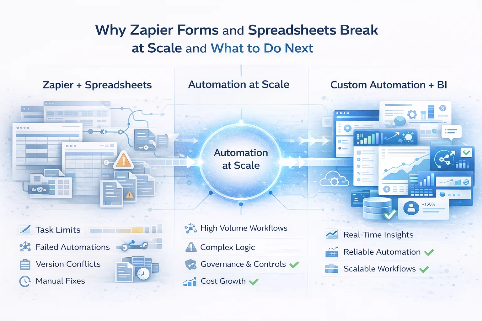 Why Zapier Forms and Spreadsheets Break at Scale and What to Do Next